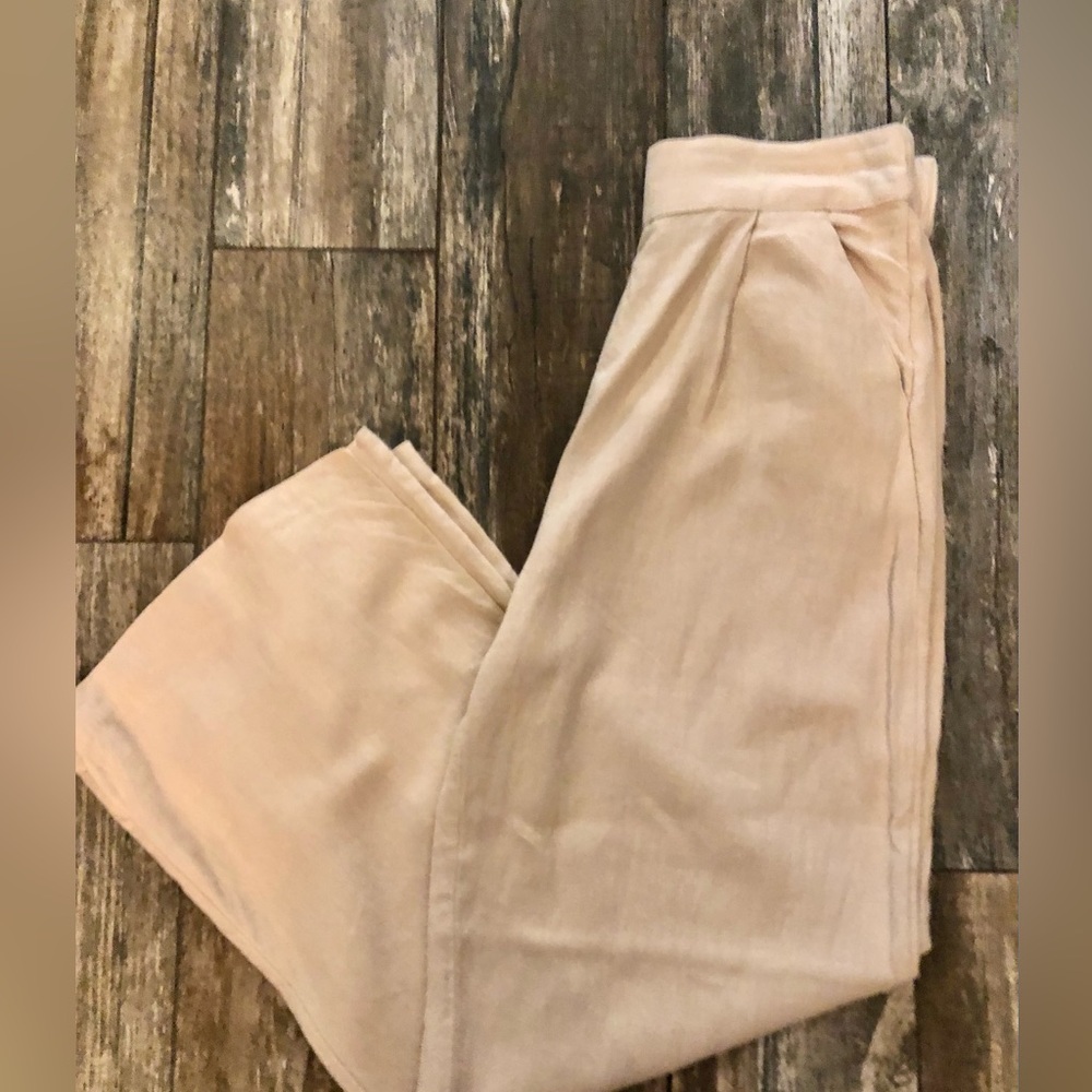 Abercrombie & Fitch Linen Blend Tan Pants Short Small